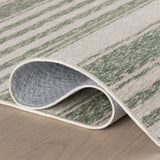 Xaren Coastal Striped Machine Washable Rug