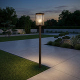 Luning 13 One Light Outdoor Post Lantern — Clear Glass