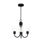 Miles Three Light Chandelier — Clear