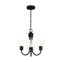 Miles Three Light Chandelier — Clear