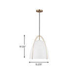 Norman Large Pendant — Matte White, 75 W