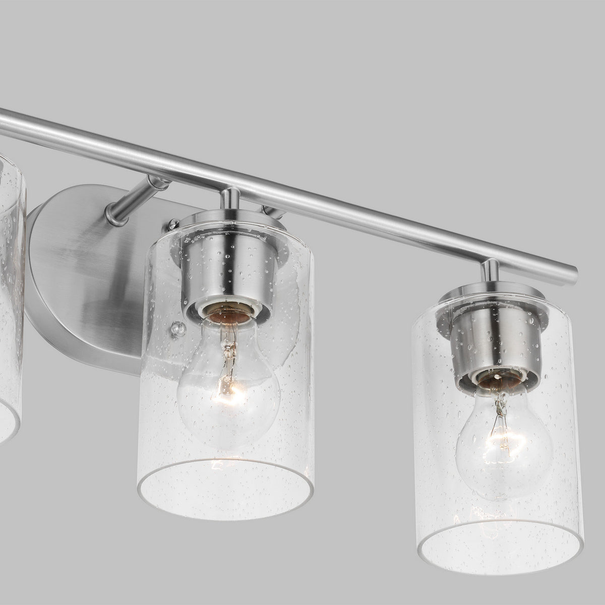 Oslo 3-Light Bath Sconce — Clear Seeded