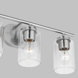 Oslo 3-Light Bath Sconce — Clear Seeded