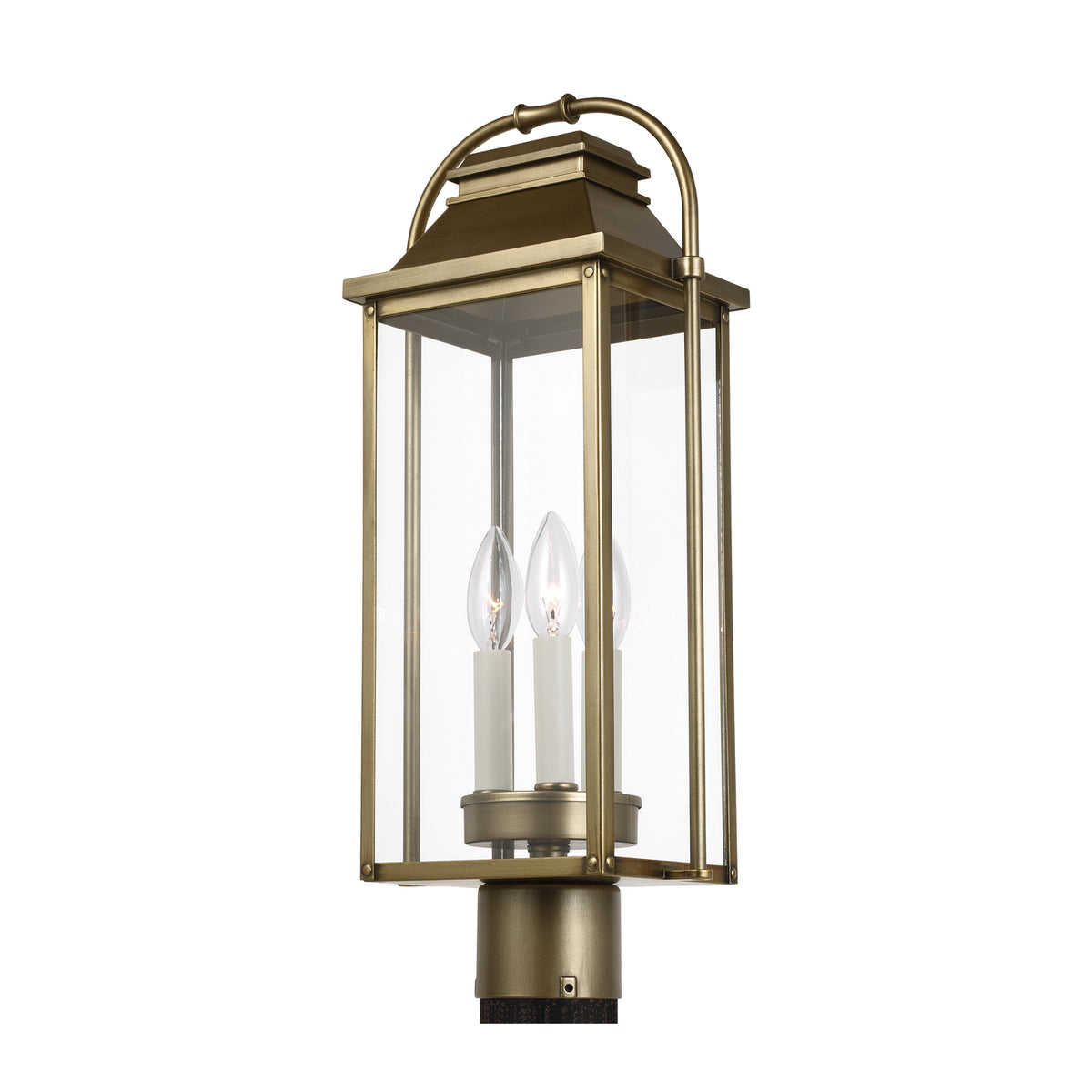 Three Light Outdoor Post Lantern — 20.75"