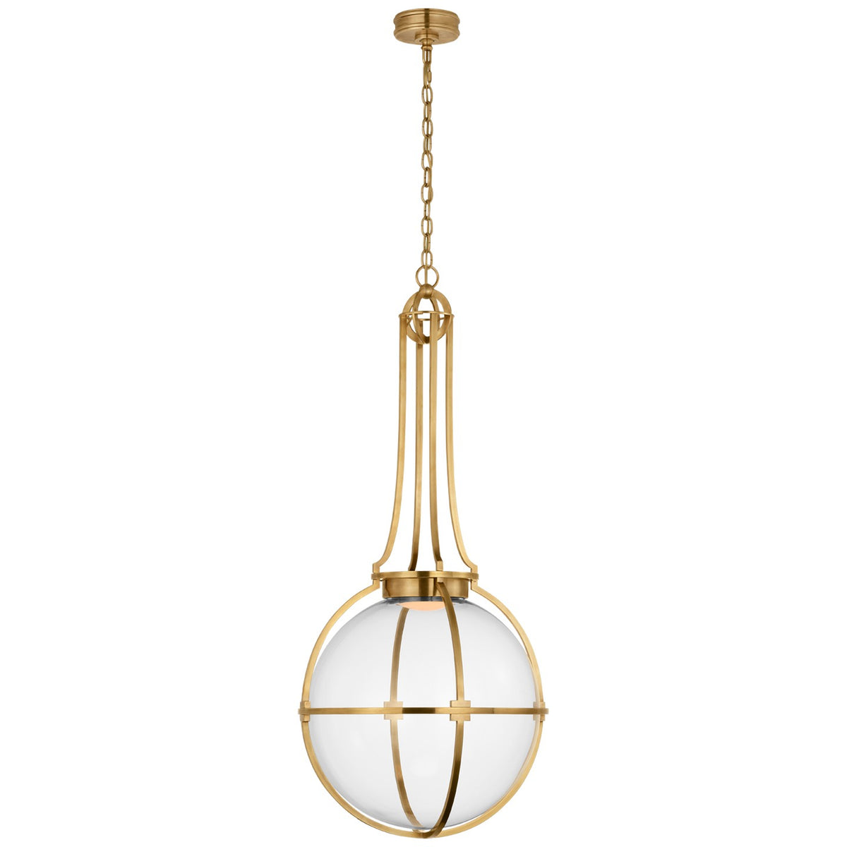 Gracie Large Captured Globe Pendant with Clear Glass