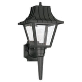 One Light Outdoor Wall Lantern — 17.50", Clear Beveled