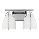 Two Light Wall/Bath — Matte White, 75 W