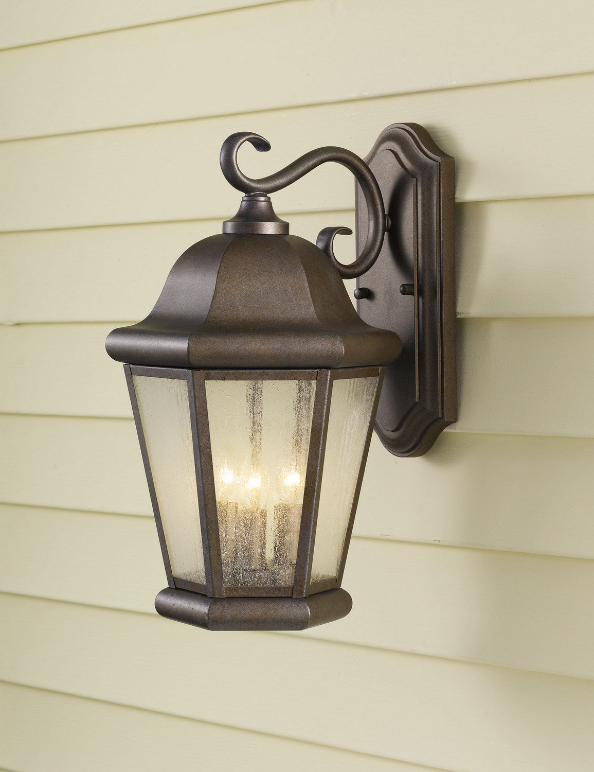 Three Light Outdoor Wall Lantern — 11.5"