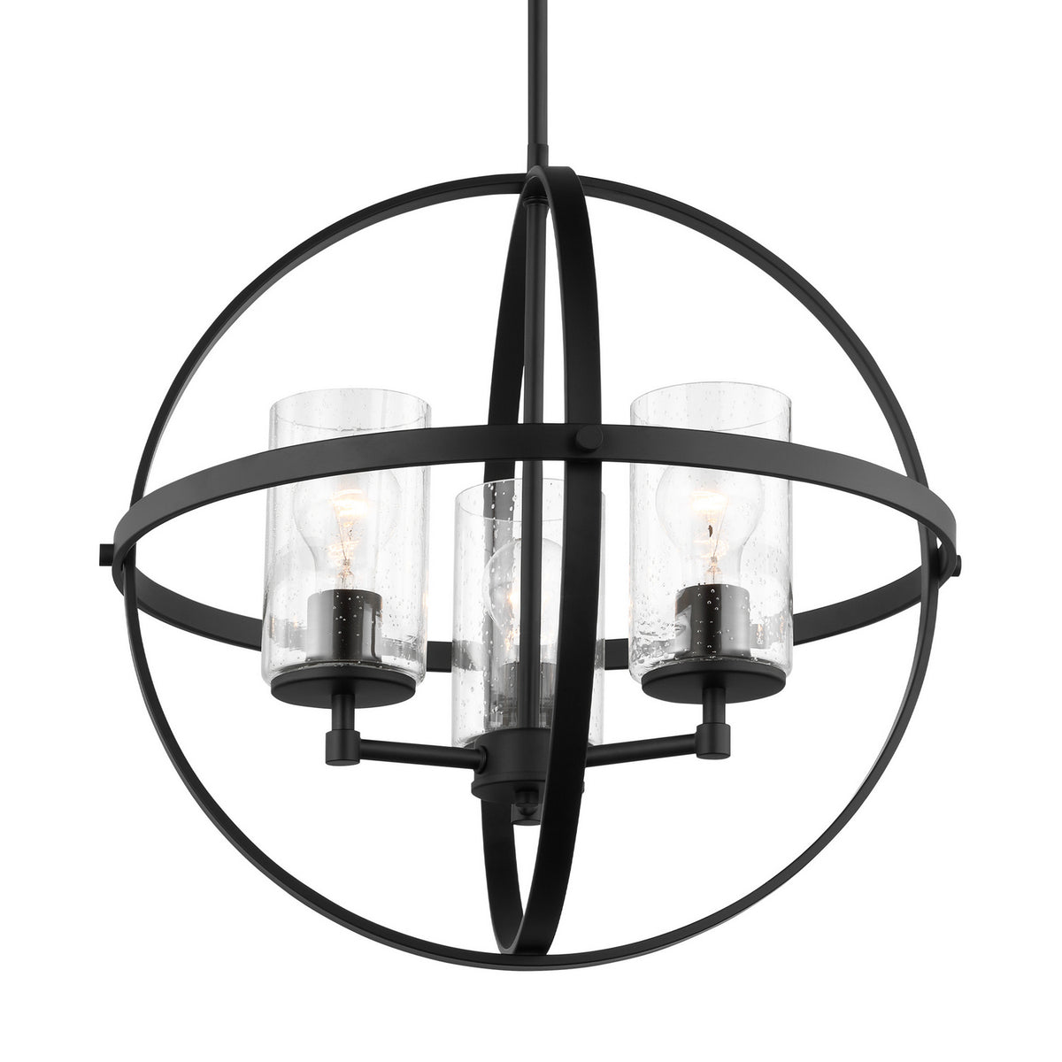 Alturas Three Light Chandelier — Clear Seeded