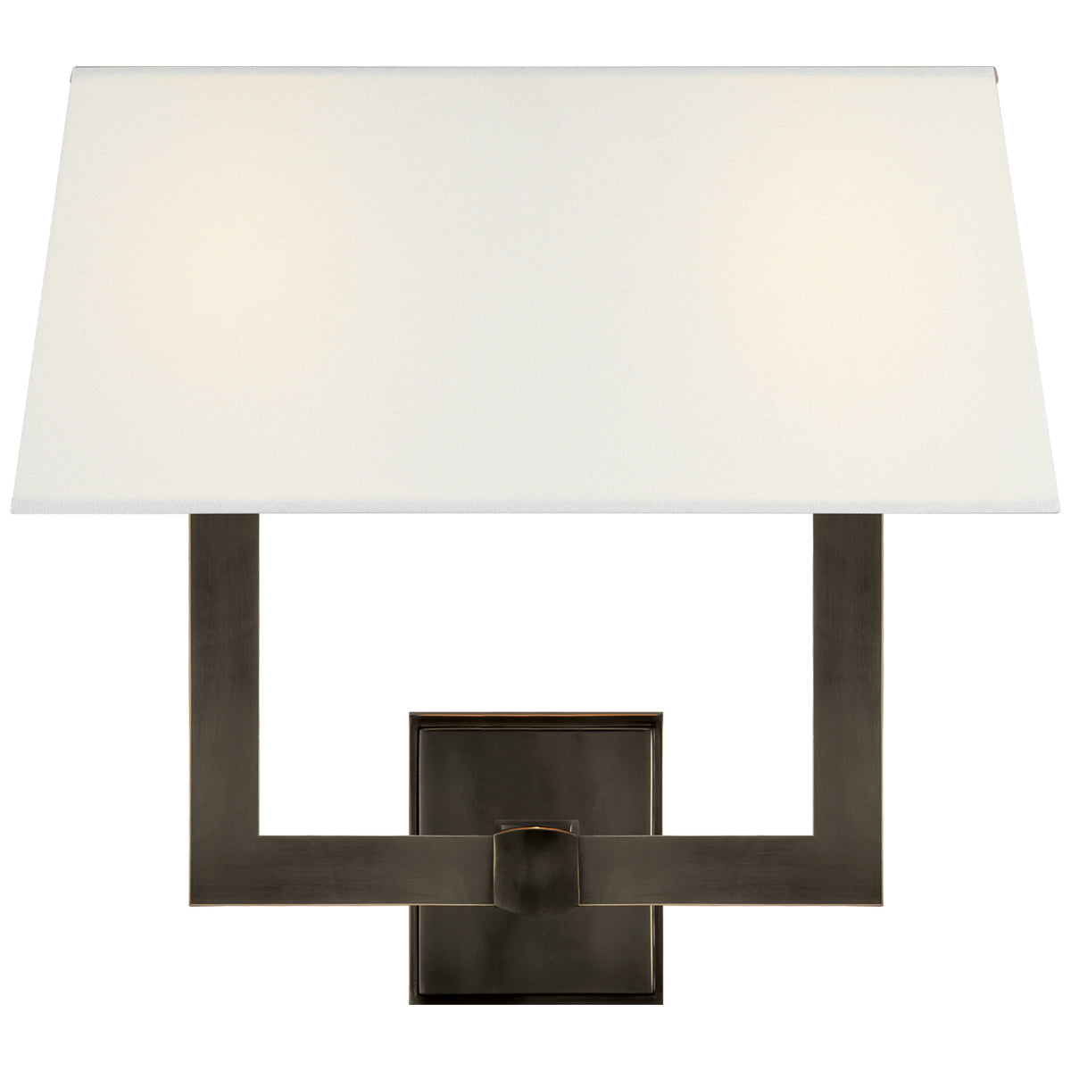 Square Tube Double Sconce — 15.5"