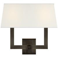 Square Tube Double Sconce — 15.5"