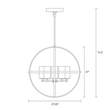 Alturas 5-Light Chandelier — Etched / White Inside