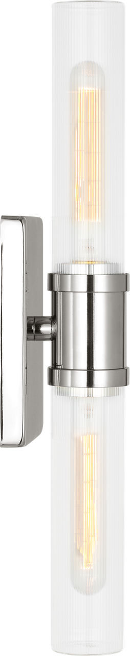 Keaton 20" Vanity Sconce — Clear Fluted