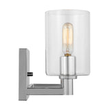 LED Bath Wall Sconce — W: 14.25" × H: 7.75" × D: 6.38"