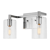 LED Bath Wall Sconce — W: 14.25" × H: 7.75" × D: 6.38"