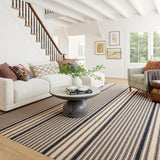 Axiom Coastal Striped Machine Washable Rug