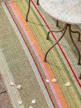Dash & Albert Stone Soup Handwoven Indoor/Outdoor Rug in Multi, runner close-up