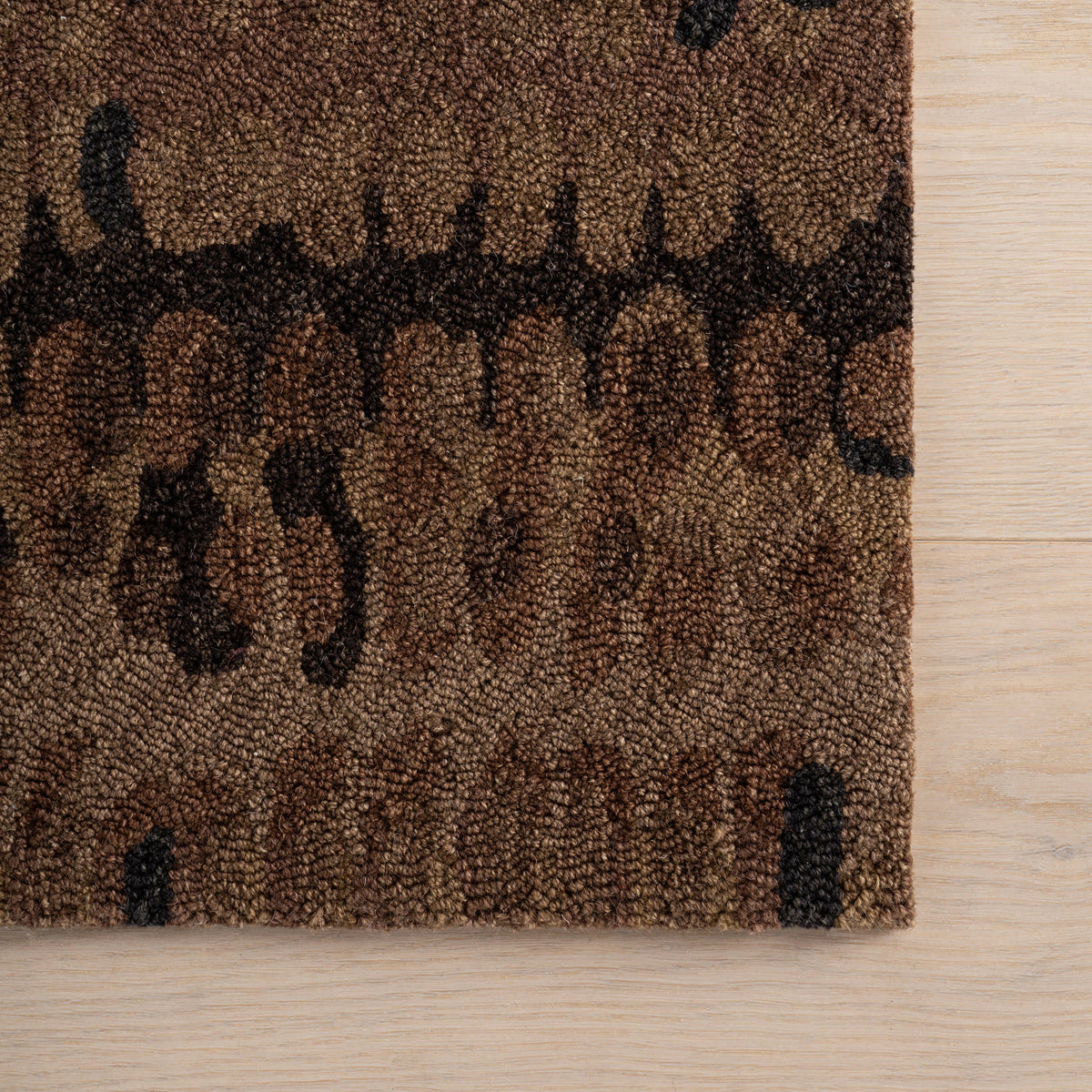 Dash & Albert Paint Chip Hand Micro Hooked Wool Rug in Bark, photo 4