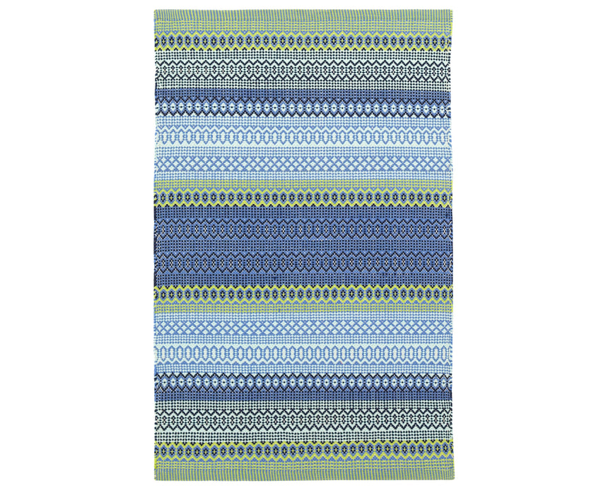 Rug with a Fiesta Stripe pattern on a plain background