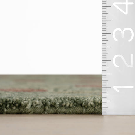 Dash & Albert Genevive Modern Floral Wool Rug in Green, photo 7