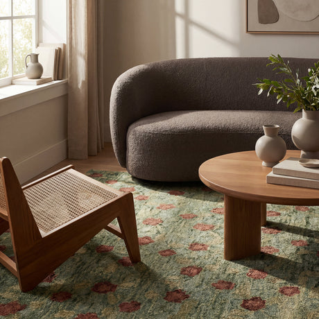 Dash & Albert Genevive Modern Floral Wool Rug in Green, photo 8