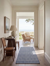 Dash & Albert Samson Handwoven Indoor/Outdoor Rug in Navy, hallway runner
