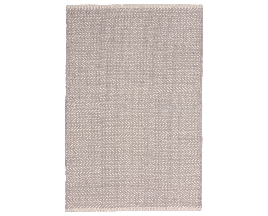 Rug with a Herringbone Handwoven pattern on a plain background
