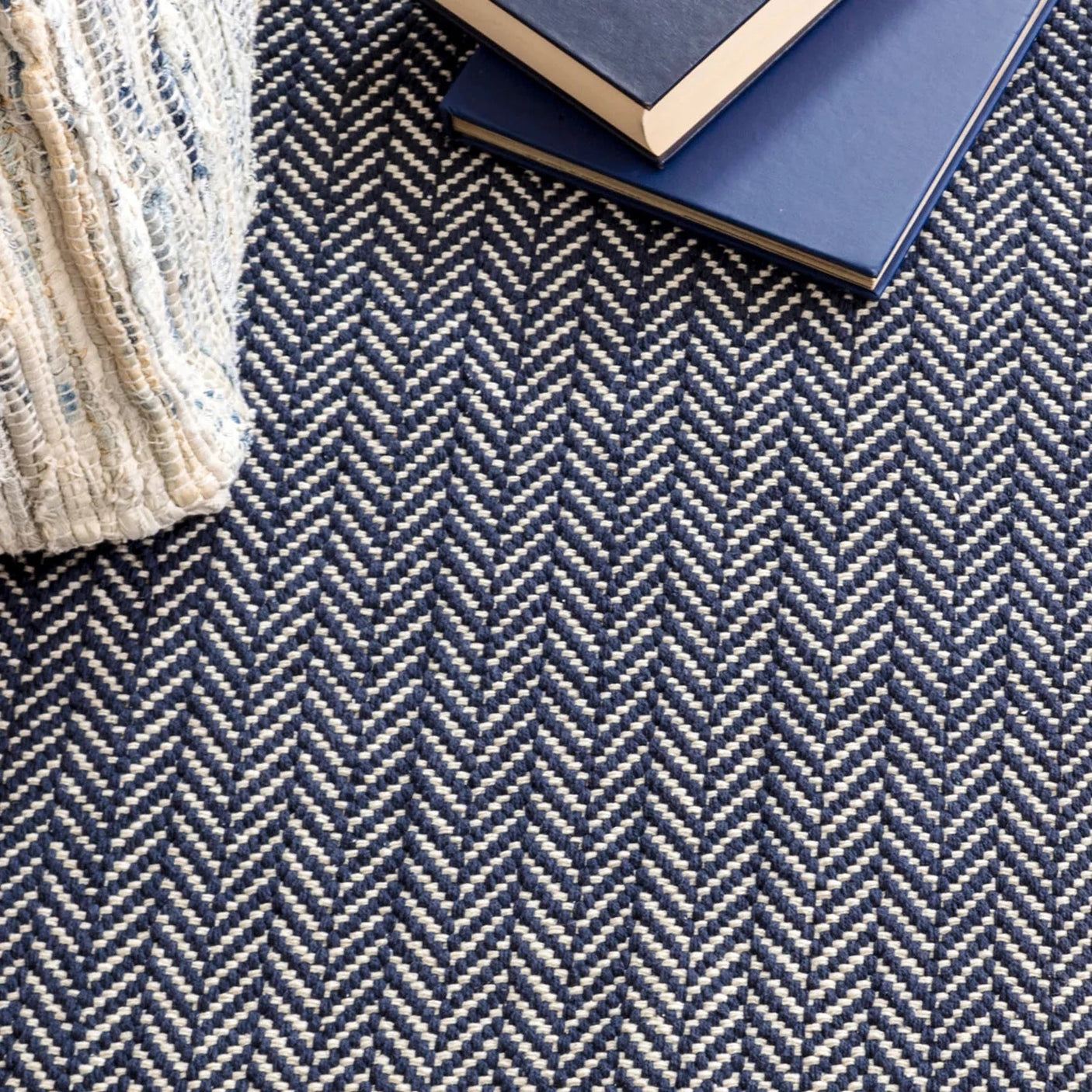 Herringbone Handwoven Cotton Rug