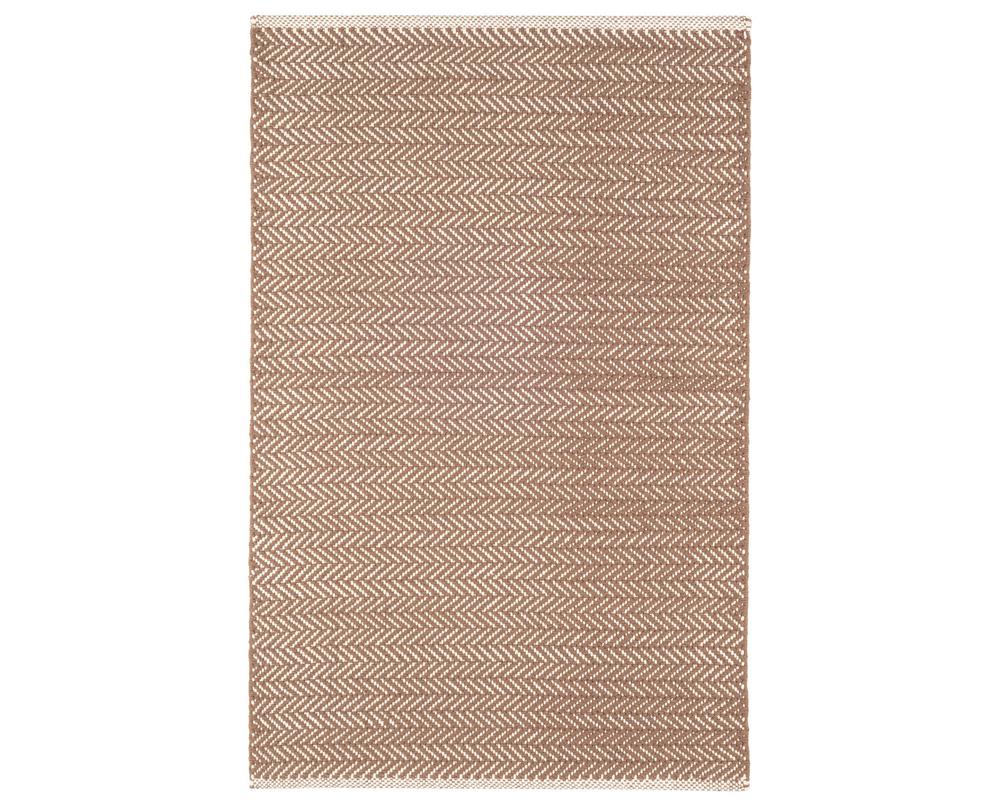 Rug with a Herringbone Handwoven pattern on a plain background