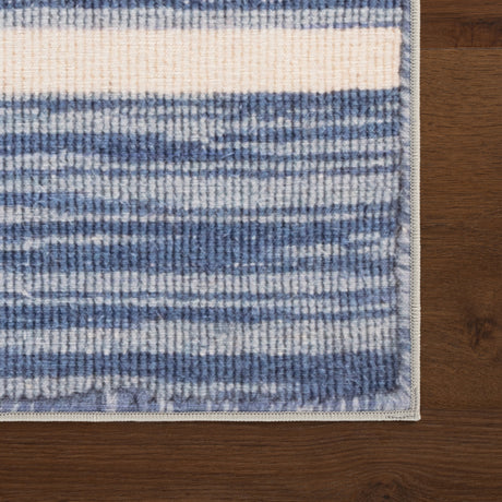 Dash & Albert Ilae Coastal Striped Washable Rug in Blue, photo 6
