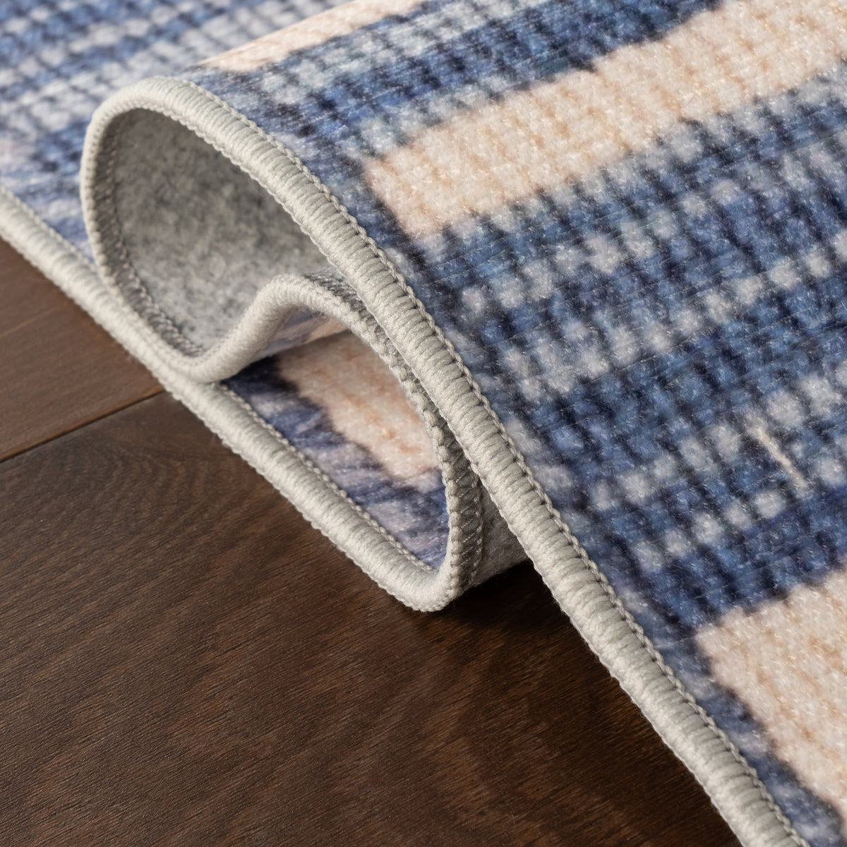 Dash & Albert Ilae Coastal Striped Washable Rug in Blue, photo 8