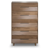 BDi KAVA 5-Drawer Chest in Natural Walnut, on white