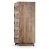 BDi KAVA 5-Drawer Chest in Natural Walnut, on white
