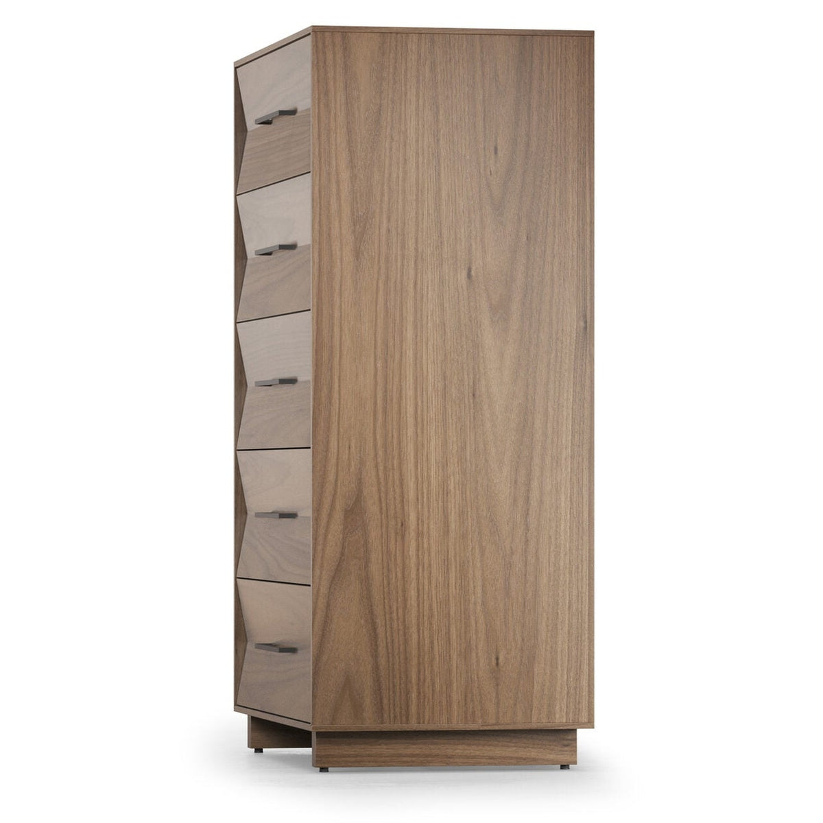 BDi KAVA 5-Drawer Chest in Natural Walnut, on white