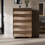 BDi KAVA 5-Drawer Chest in Natural Walnut, in a room setting
