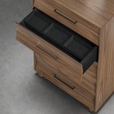 BDi KAVA 5-Drawer Chest in Natural Walnut, in a room setting