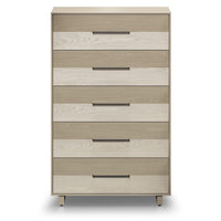 BDi KAVA 5-Drawer Chest in Washed Oak, on white