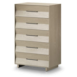 BDi KAVA 5-Drawer Chest in Washed Oak, on white