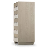 BDi KAVA 5-Drawer Chest in Washed Oak, on white