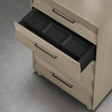 BDi KAVA 5-Drawer Chest in Washed Oak, in a room setting