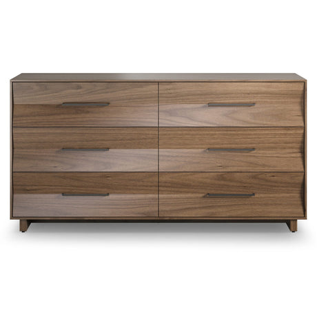 BDi KAVA 6-Drawer Dresser in Natural Walnut, on white