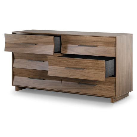 BDi KAVA 6-Drawer Dresser in Natural Walnut, on white