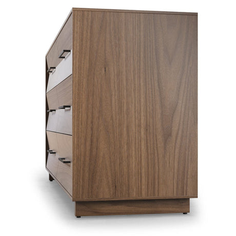 BDi KAVA 6-Drawer Dresser in Natural Walnut, on white