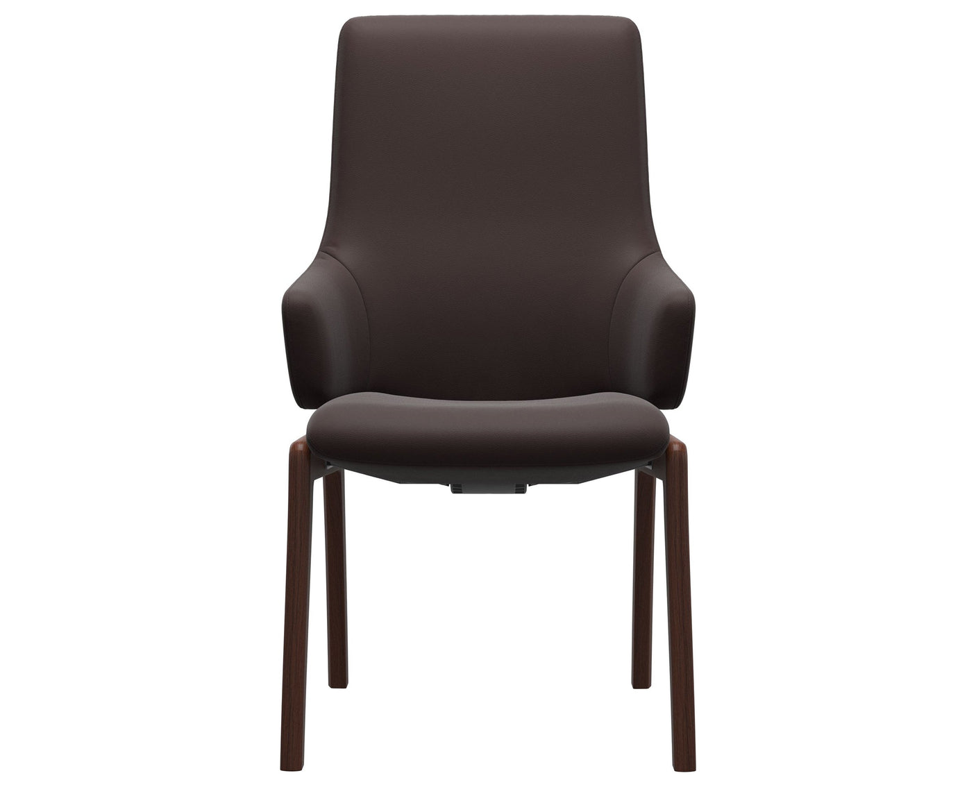 Laurel | High Back Dining Chair with D100 Vertical Legs with Arms
