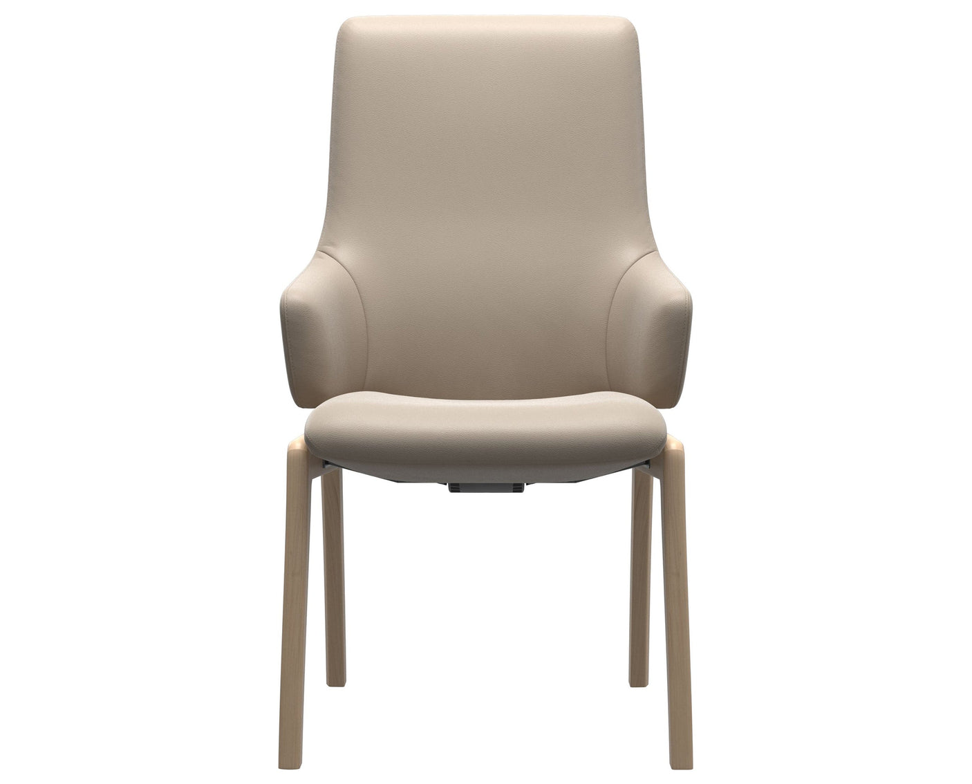 Laurel | High Back Dining Chair with D100 Vertical Legs with Arms
