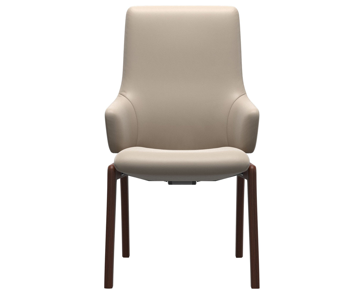Laurel | High Back Dining Chair with D100 Vertical Legs with Arms