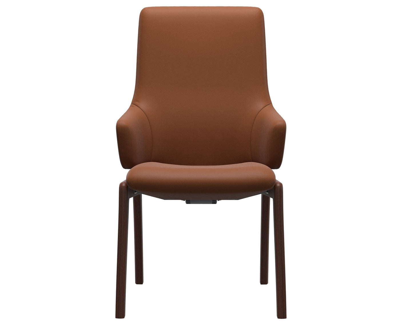 Laurel | High Back Dining Chair with D100 Vertical Legs with Arms