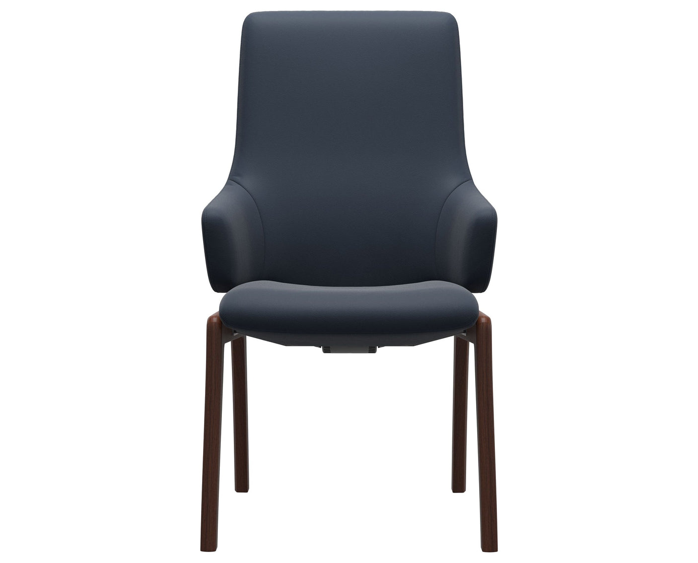 Laurel | High Back Dining Chair with D100 Vertical Legs with Arms