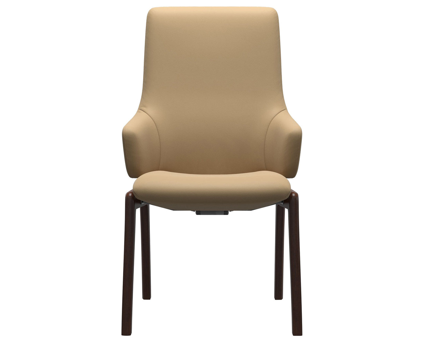 Laurel | High Back Dining Chair with D100 Vertical Legs with Arms