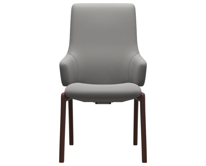 Laurel | High Back Dining Chair with D100 Vertical Legs with Arms